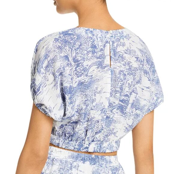 Lucy Paris Blue and White Cropped Top - Picture 5 of 5